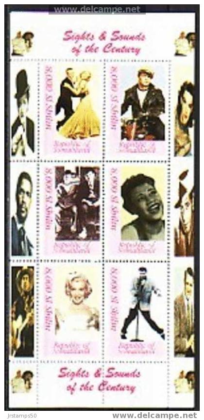 Somaliland, 1999 Cinderella issue. Cinema stars sheetlet. Mint NH. 32422710.jpg